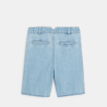 Girl's faded blue denim Bermuda shorts