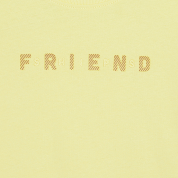 T-shirt manches courtes à message jaune Garçon