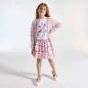 Cardigan ajouré mauve Fille