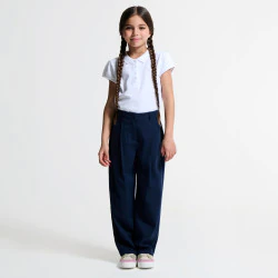 Plain-colored polo shirt