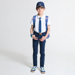 Polo en coton piqué blanc garçon