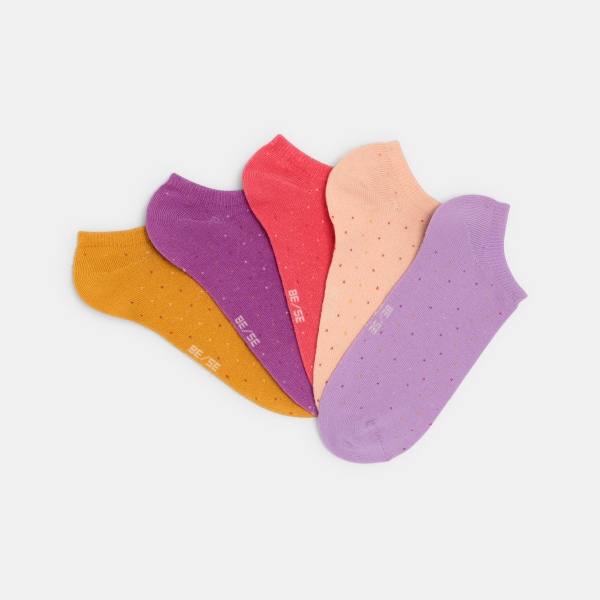 Chaussettes invisibles à pois (lot de 5) fille