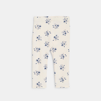 Robe denim brut bleu et legging bébé fille