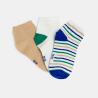Baby boy's blue ankle socks (set of 3)