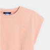 Sweat-shirt manches courtes uni rose Fille