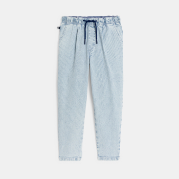 Pantalon rayé délavé bleu Garçon