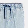 Pantalon rayé délavé bleu Garçon