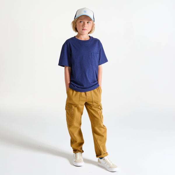 Boy's yellow ochre canvas chinos