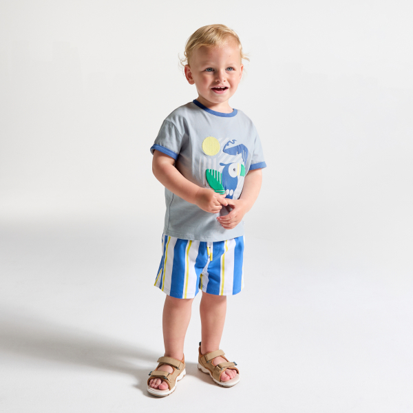 T-shirt animal bleu bébé garçon