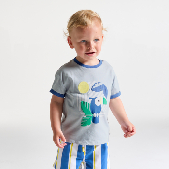 T-shirt animal bleu bébé garçon