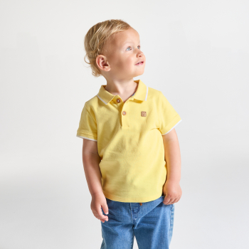 Baby boy's yellow piqué polo shirt