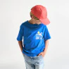 T-shirt manches courtes à message bleu Garçon