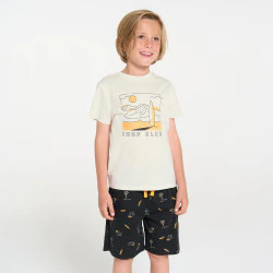 Boy's blue soft jersey shortie pyjamas