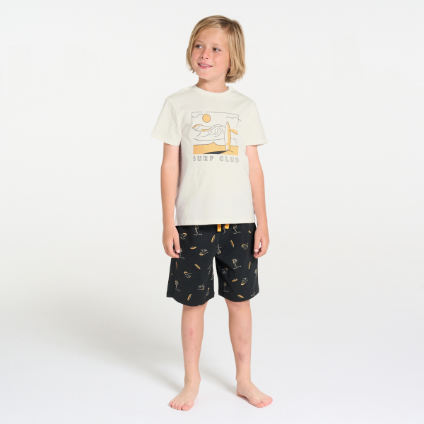 Boy's blue soft jersey shortie pyjamas