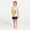 Boy's black jersey 2-piece summer pyjamas