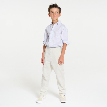Boy's plain white chinos