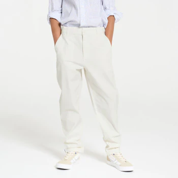 Pantalon chino uni blanc Garçon