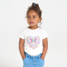 Baby girl's blue textured butterfly T-shirt
