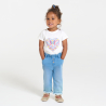 Baby girl's blue textured butterfly T-shirt