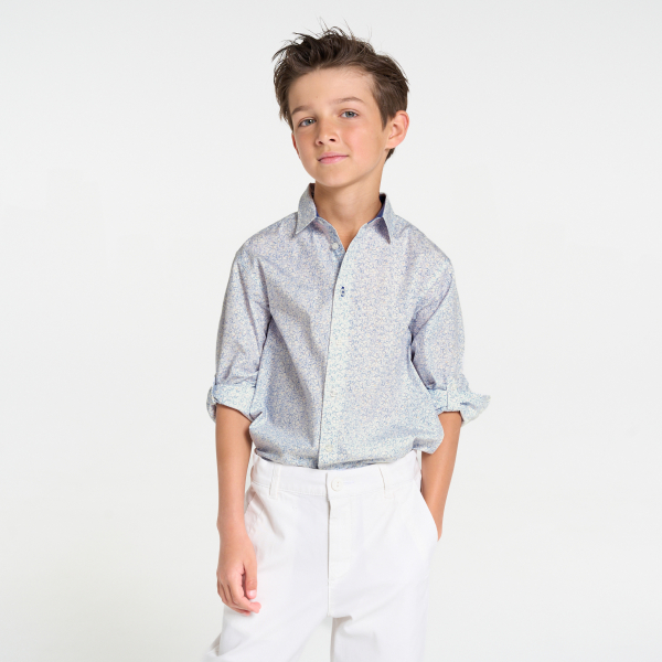 Boy's blue printed shirt