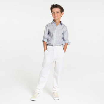 Chemise imprimée bleu Garçon
