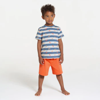 Pyjama d'été 2 pièces en jersey orange Garçon