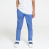 Boy's blue slim fit chino trousers + belt