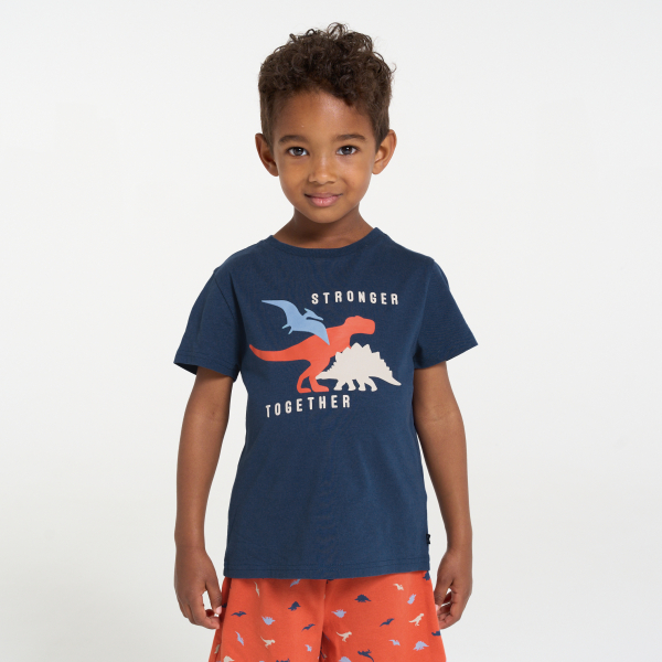 Boy's orange jersey 2-piece summer pyjamas