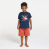 Boy's orange jersey 2-piece summer pyjamas