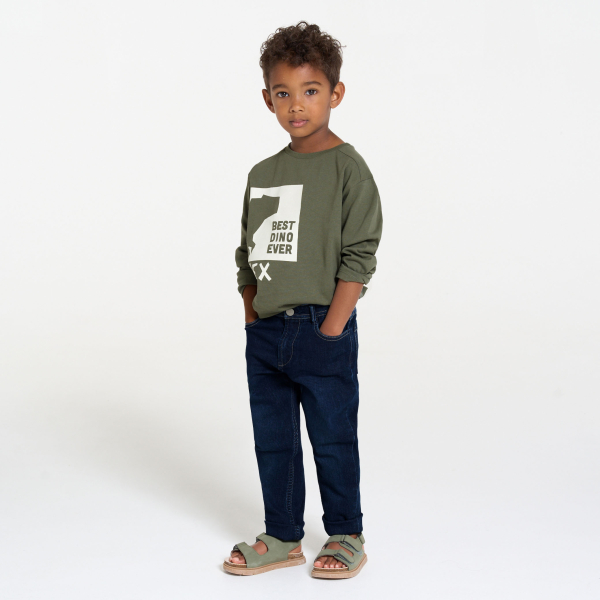 Boys' navy blue raw denim skinny jeans