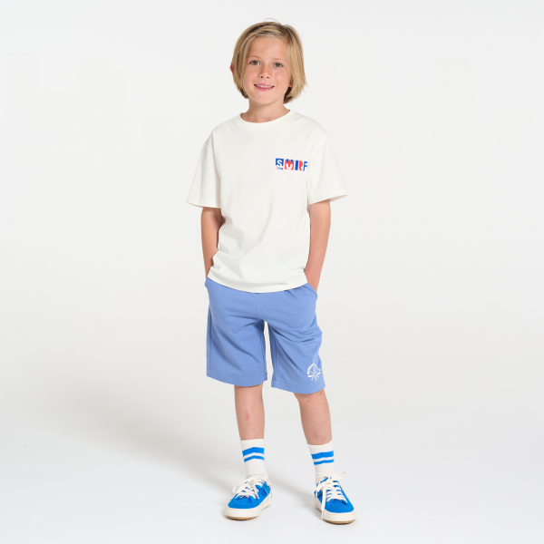 Boy's white surfer short-sleeve T-shirt