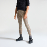 Girl's brown leopard print jersey leggings