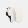 Baby boy's navy blue low-top leather trainers
