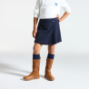 Girl's navy blue pleated skort