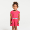 Combinaison courte fantaisie avec ceinture fleurie bébé fille