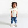 Baby girl's white fruit T-shirt with ruffles