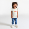T-shirt à volants fruits blanc bébé fille
