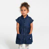 Baby girl's raw blue denim dress and leggings