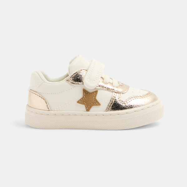 Baby girl's shiny low-top trainers