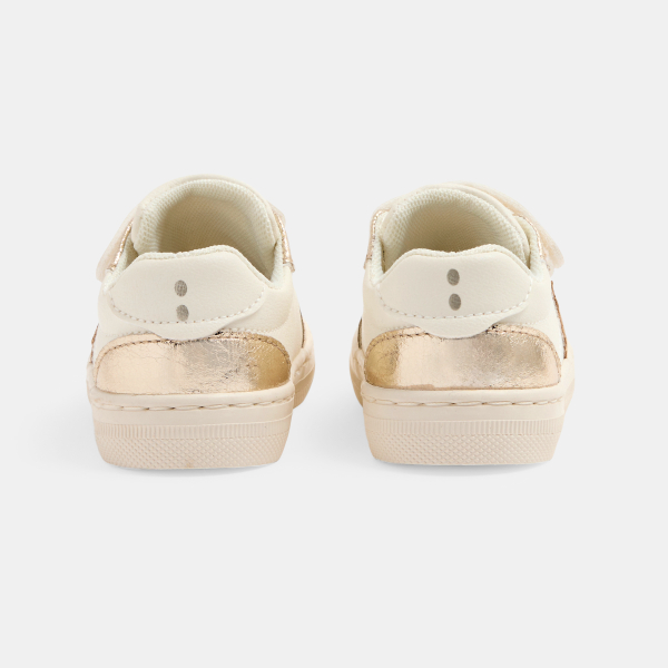 Baby girl's shiny low-top trainers