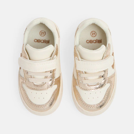 Baskets basses brillantes bébé fille