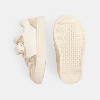 Baby girl's shiny low-top trainers