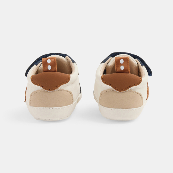 Basket basse souple bleu bébé garçon naissance