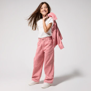 Girls basic plain white T-shirt